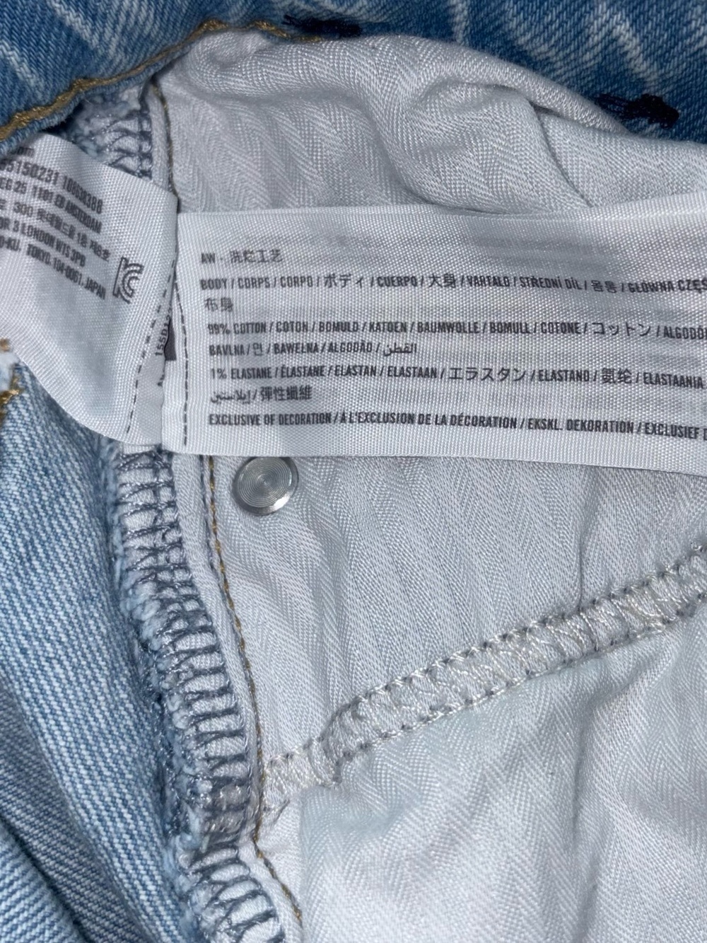 Abercrombie Curve Love 90s Straight Jeans 27/4R Light Wash 30" - Picture 6 of 6